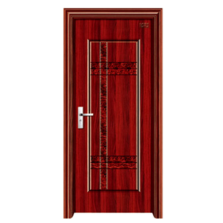 门业图片-钢木室内门系列QJ-8025  红拼木QJ-8025  红拼木图片